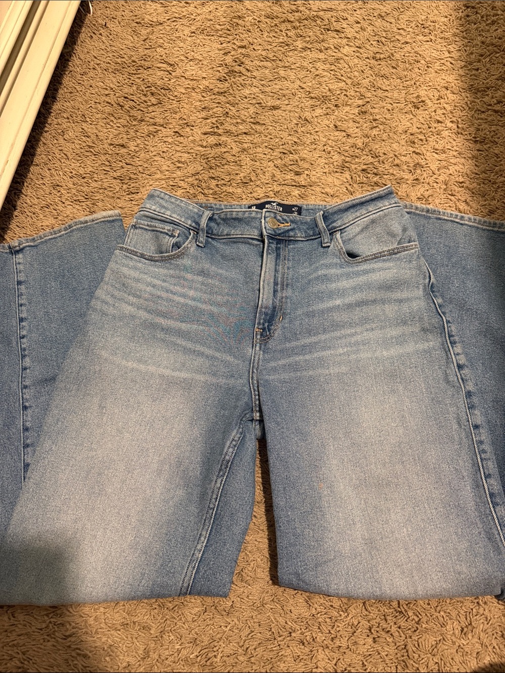 Hollister Light Blue Straight-Leg Women's Jeans